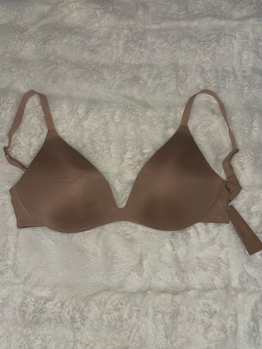 SKIMS NWT Wireless Super Push-up Bra (Clay)
